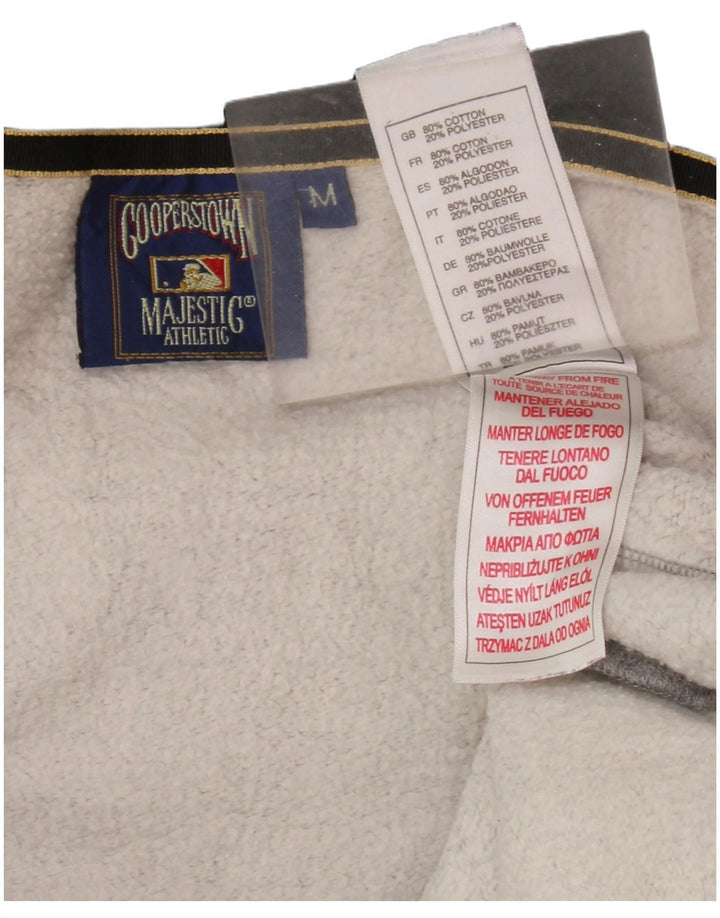 MAJESTISK Dame New York Yankees Hættetrøje med lynlås UK 14 Medium Grå