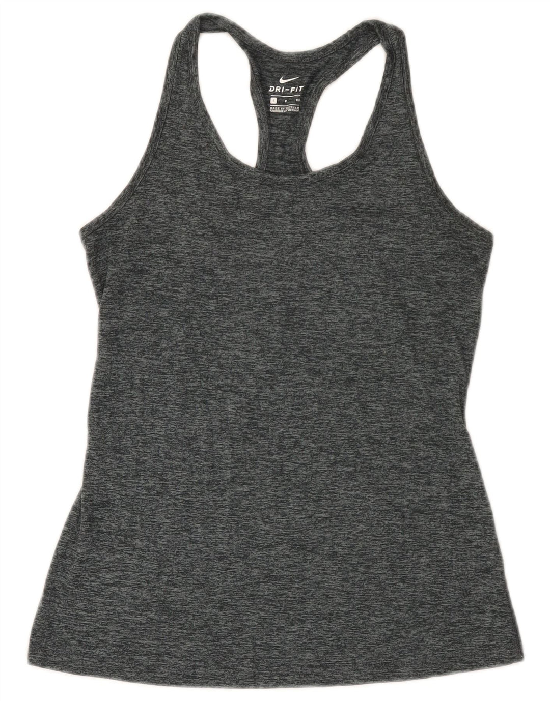 Nike Dame Dri Fit Vest Top UK 8 Small Grå Flecked Polyester