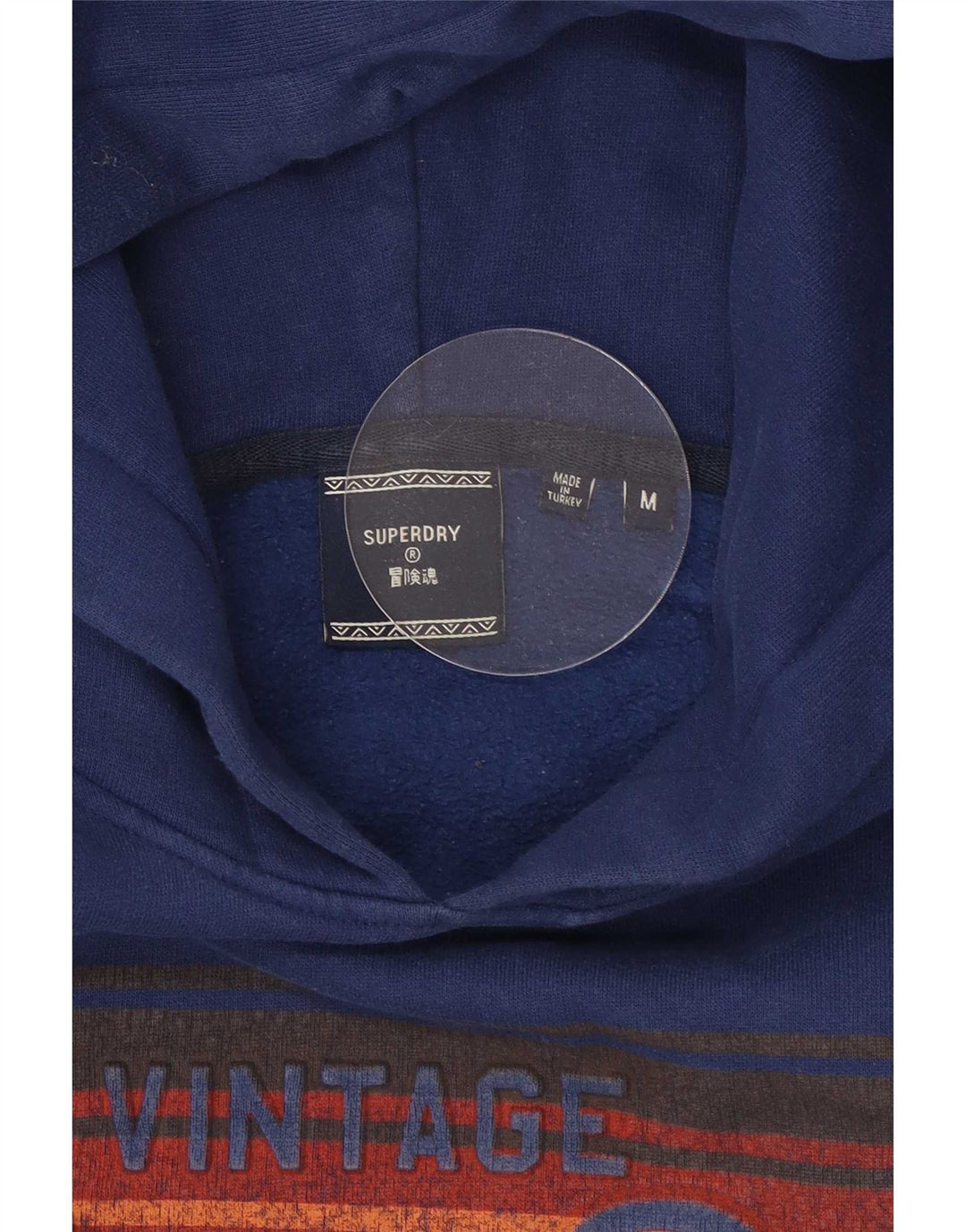 Superdry Grafisk hættetrøje til mænd mellem marineblå bomuld