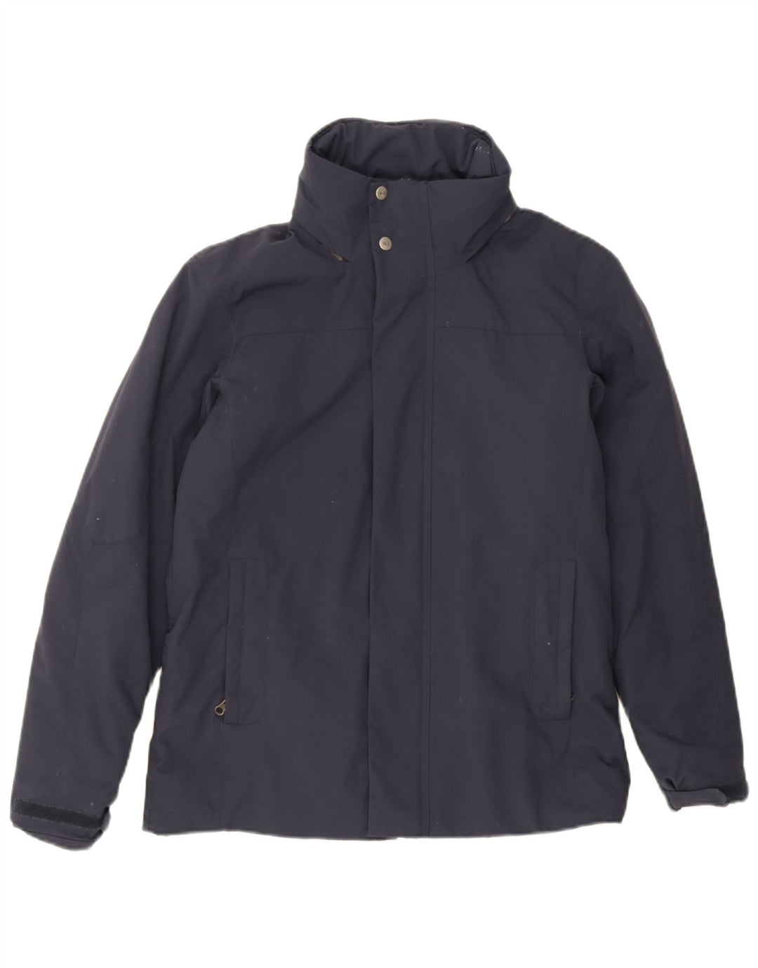 Slam Herre Hooded Windbreaker Jacket UK 36 Small Navy Blue Nylon
