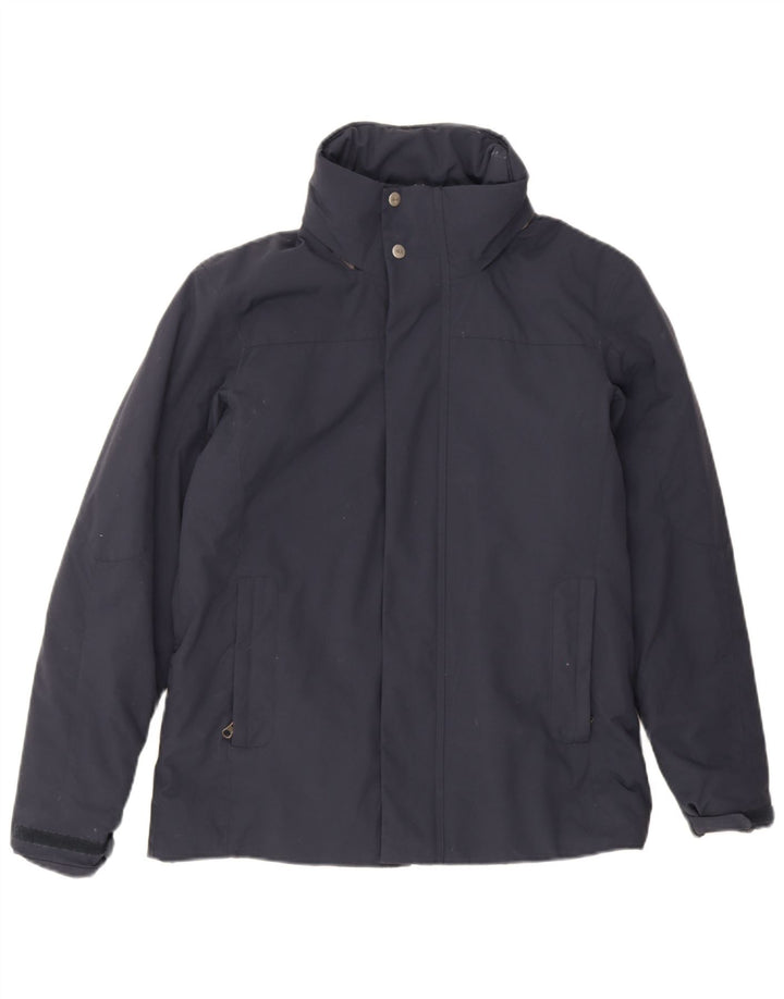 Slam Herre Hooded Windbreaker Jacket UK 36 Small Navy Blue Nylon