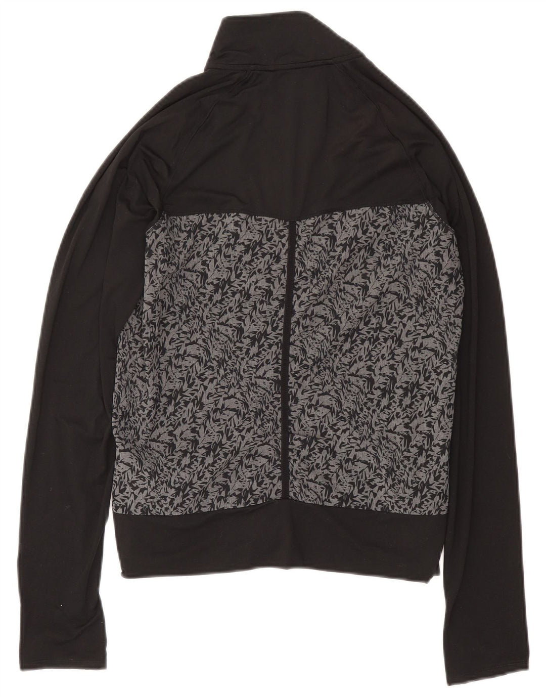 Adidas kvinders abstrakt mønster træningsdragt topjakke UK 10 Small Black