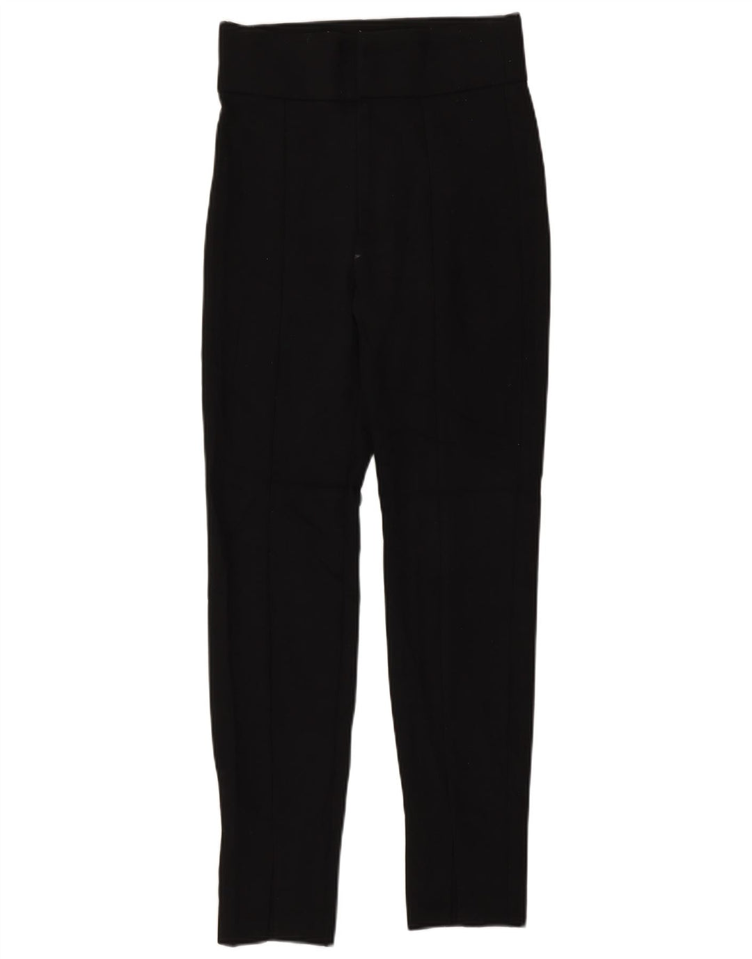 Zara Dame Slim Casual Bukser XS W24 L27 Sort Polyester