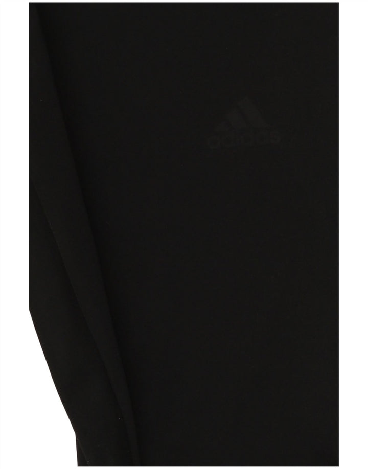 ADIDAS Dame Climalite Capri Leggings UK 10 Small Black Polyester