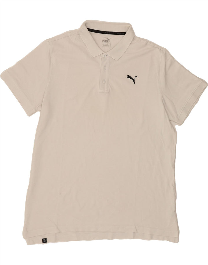 PUMA Mens Polo Shirt XL White Cotton Vintage Puma and Second-Hand Puma from Messina Hembry 