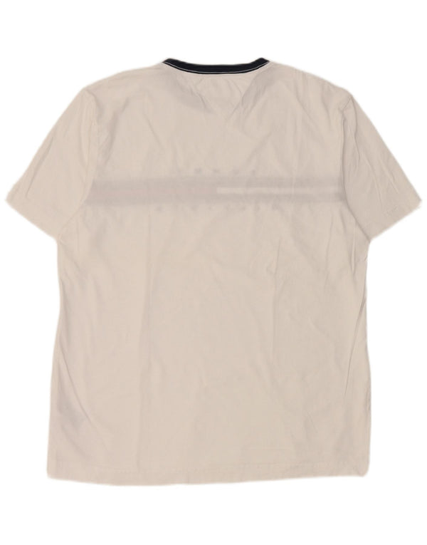 Tommy Hilfiger Mens Graphic T-Shirt Top Large White Cotton