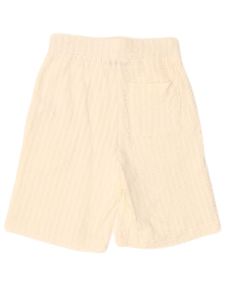 Zara Herre Sportshorts Små off White Stribet bomuld