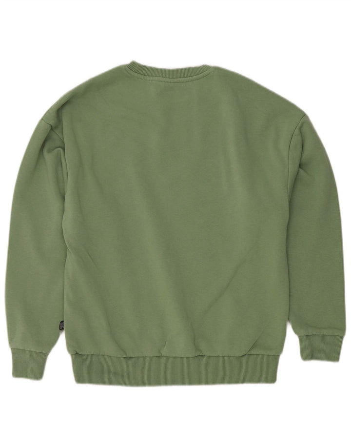 Puma Graphic Sweatshirt Jumper UK 10 lille grøn bomuld