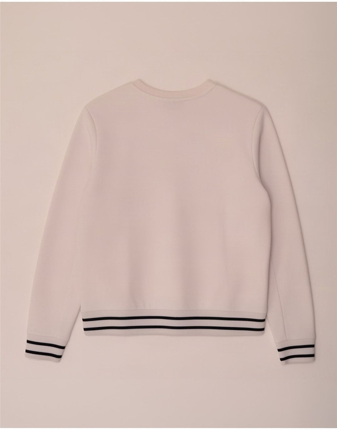 Fila Dame Sweatshirt Jumper UK 14 Medium Hvid Bomuld
