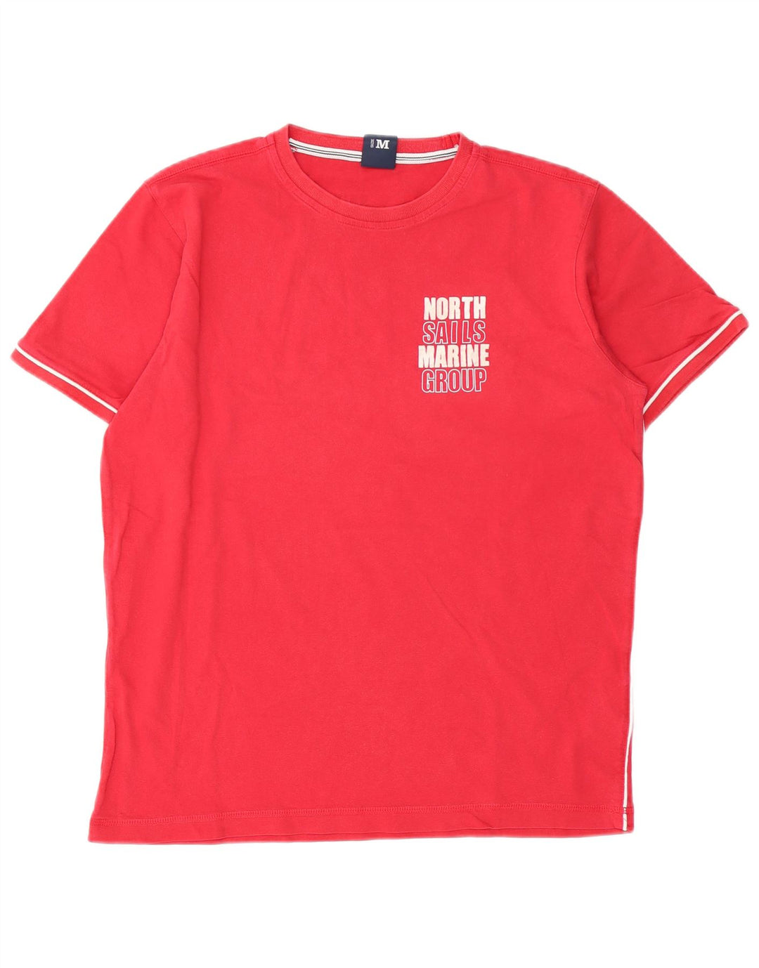 North Sails Herre Grafisk T-Shirt Top Medium Rød Bomuld