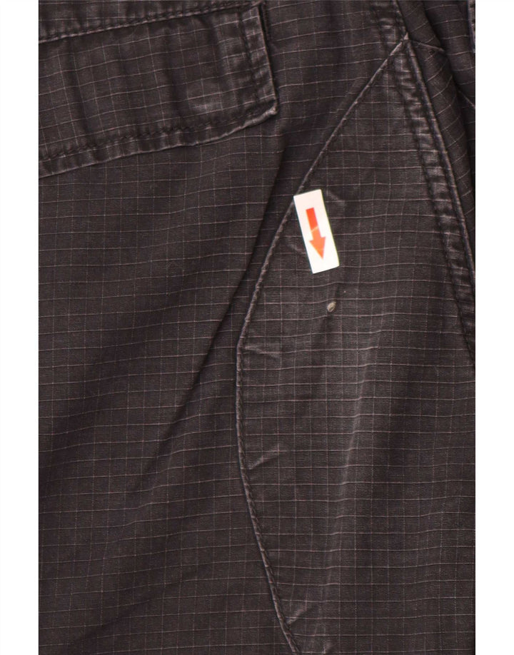 Carhartt Straight Cargo bukser til mænd W29 L32 sort ternet bomuld