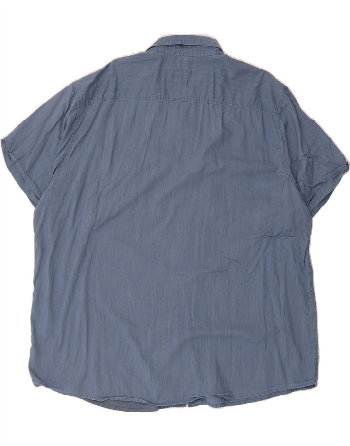 LEE Mens Short Sleeve Shirt 2XL Blue Cotton Vintage Lee and Second-Hand Lee from Messina Hembry 