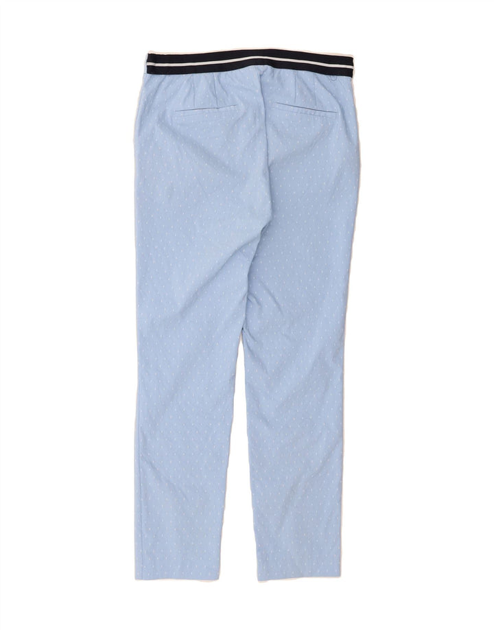 ZARA Womens Slim Chino Trousers Large W30 L28 Blue Spotted Vintage Zara and Second-Hand Zara from Messina Hembry 