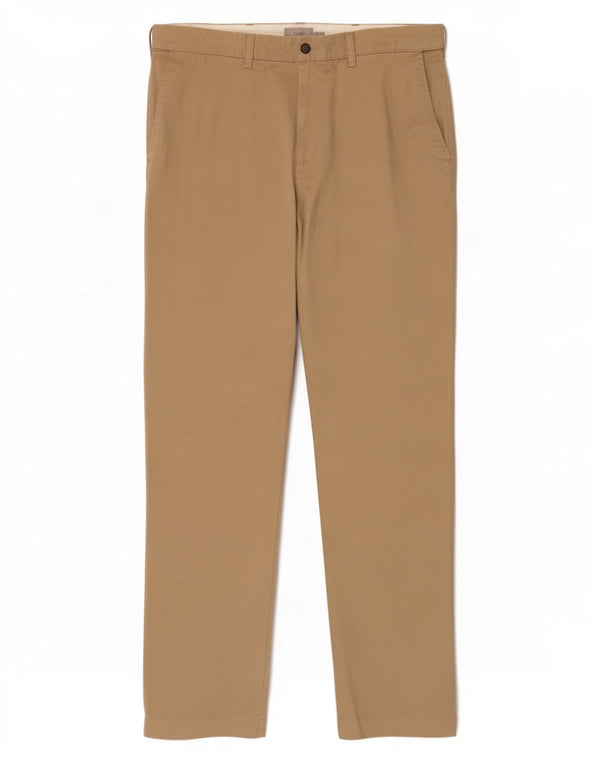 Marks & Spencer Straight Chino-bukser til mænd W42 L31 Beige Bomuld