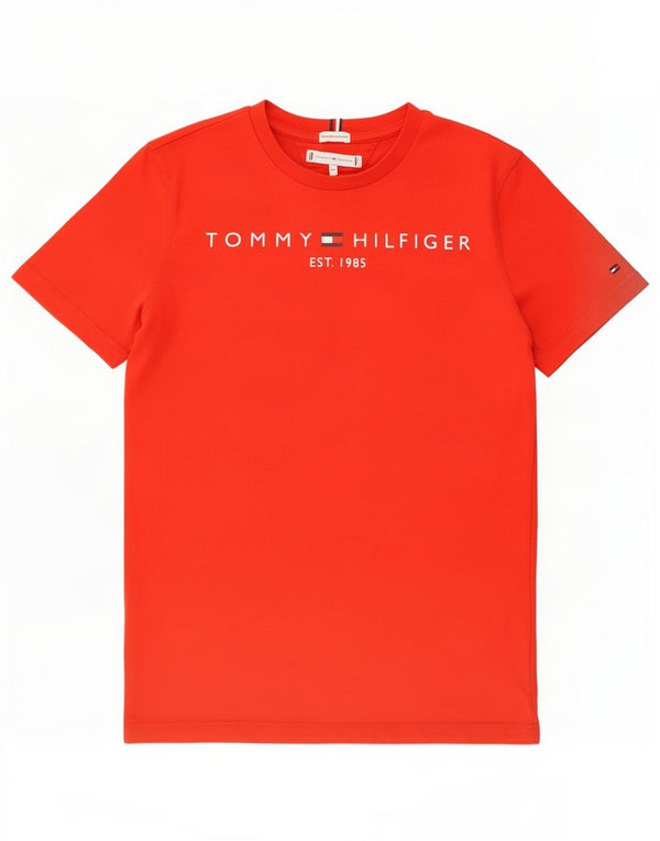 Tommy Hilfiger drenge grafisk t-shirt top 13-14 år rød bomuld