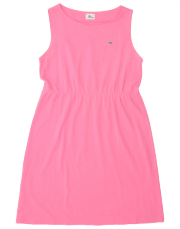 Lacoste Dame Ærmeløs Basic Kjole Størrelse 48 XL Pink