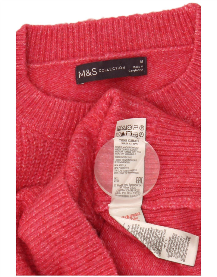 Marks & Spencer Dame sweater med rund hals DK 14 Medium Pink Flecked