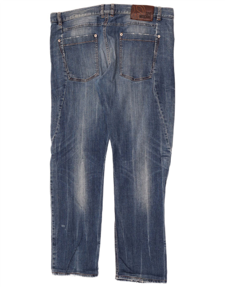 Moschino Herre Slim Jeans W38 L32 Blå Bomuld Classic