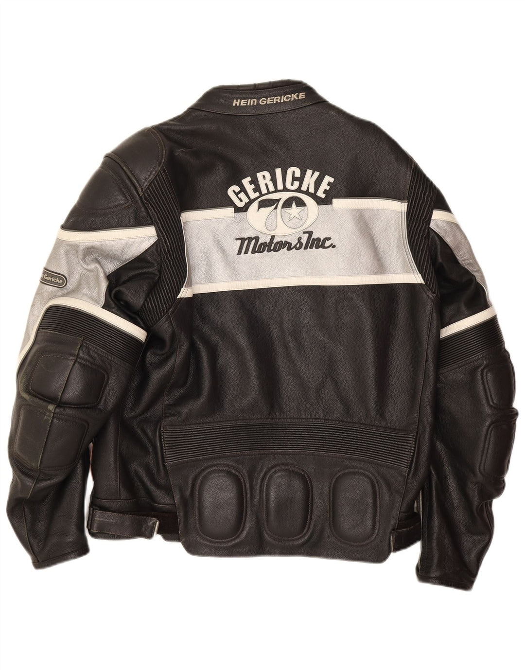 Hein Gericke Herre motorcykel racerjakke UK 36 Small Black Colourblock