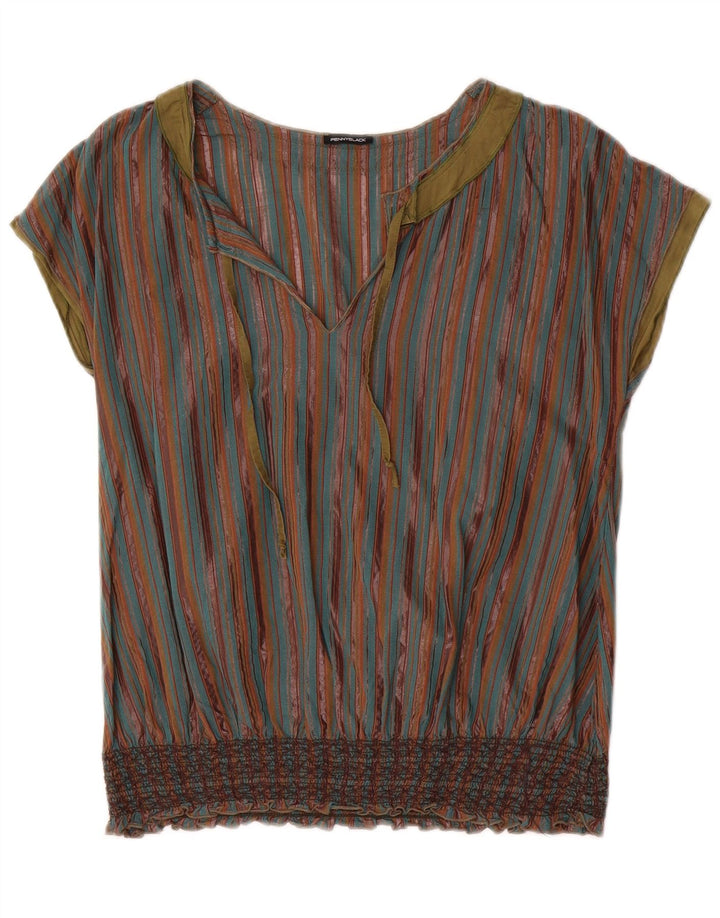 Penny Black Damebluse Top UK 10 Lille flerfarvet stribet bomuld