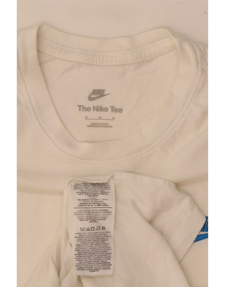 Nike Herre T-shirt Top Medium Off White Bomuld