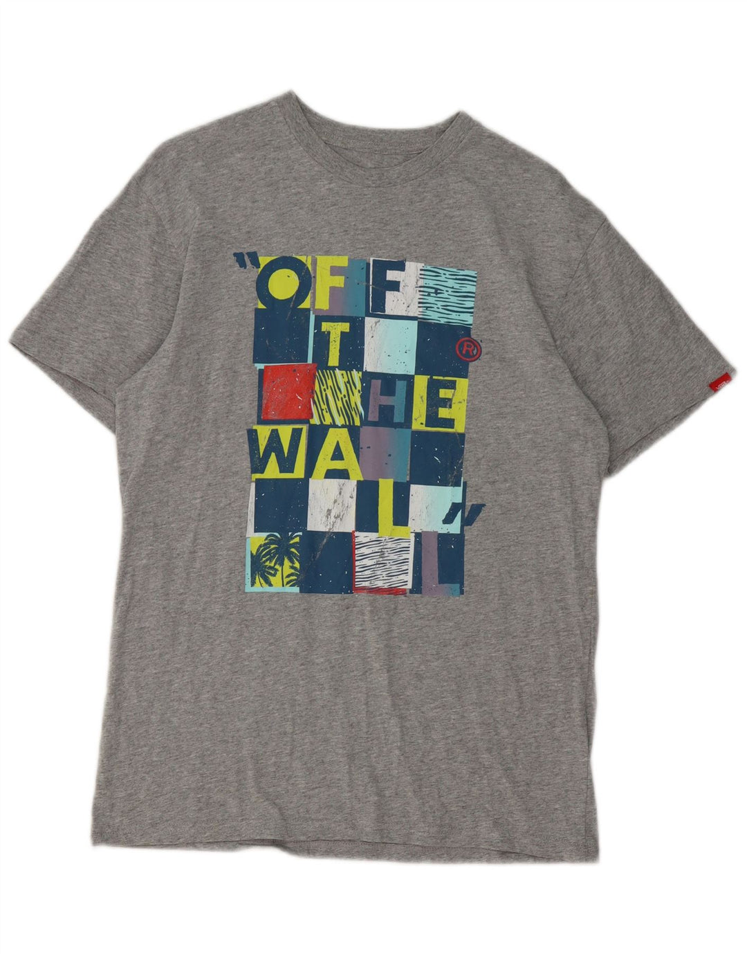 Vans Herre grafisk T-shirt Top mellemgrå bomuld