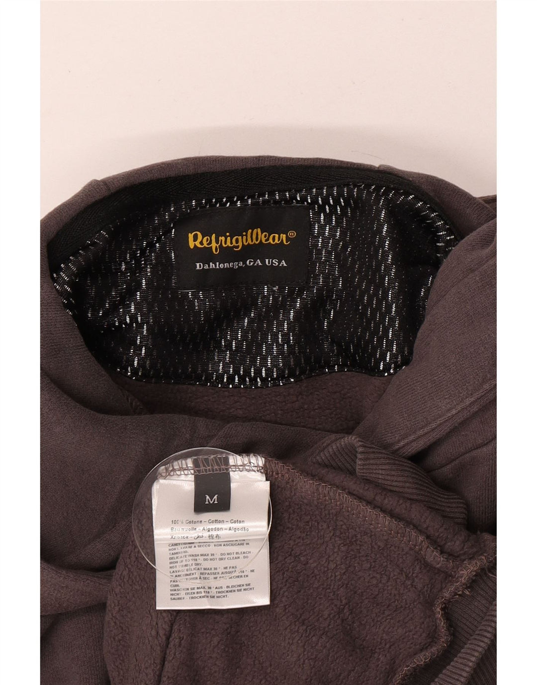 Refrigiwear Herre grafisk hættetrøje Jumper Medium Grå Bomuld