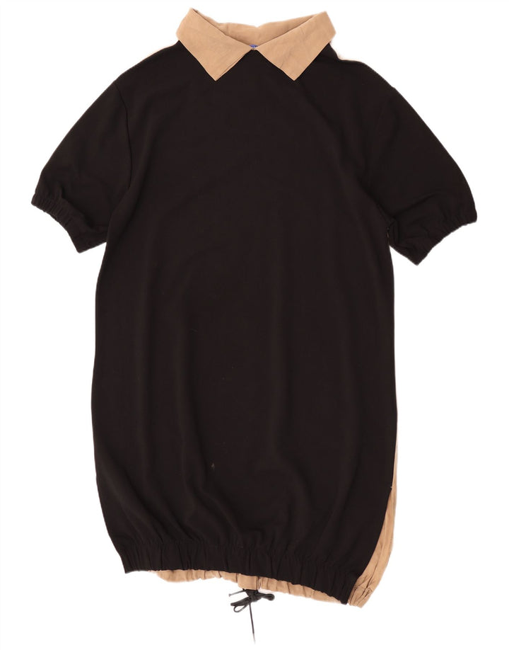 Zara Dame Bubble Dress UK 18 XL Beige Colourblock