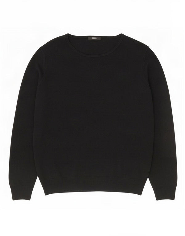 Marks & Spencer Dame Boat Neck Jumper Sweater UK 18 XL Sort Akryl