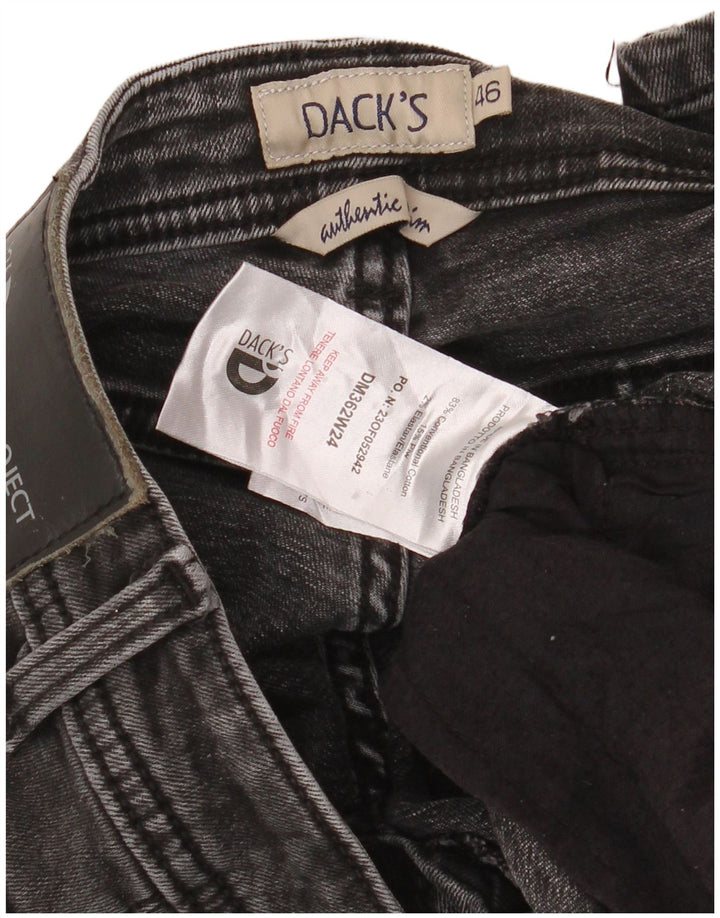 DACK'S Herre Slim Jeans IT 46 Small W32 L32 Sort Bomuld
