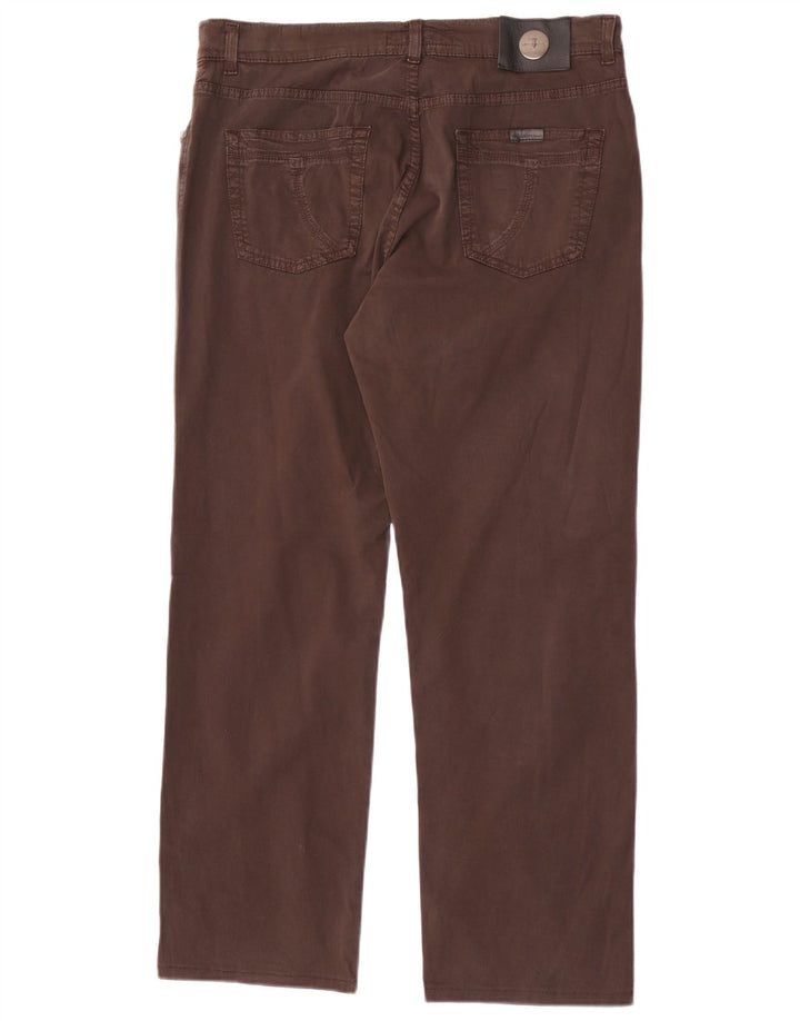 Trussardi Straight Jeans til mænd W35 L30 brun bomuld