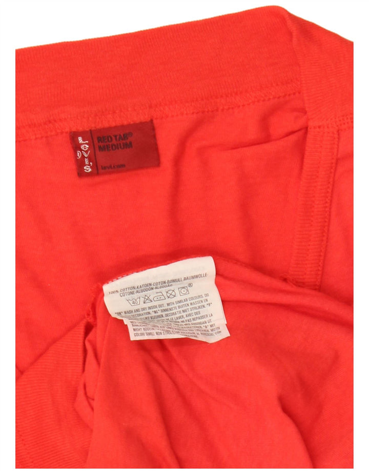 LEVI'S Womens Crop V-hals sweater UK 12 Medium rød bomuld