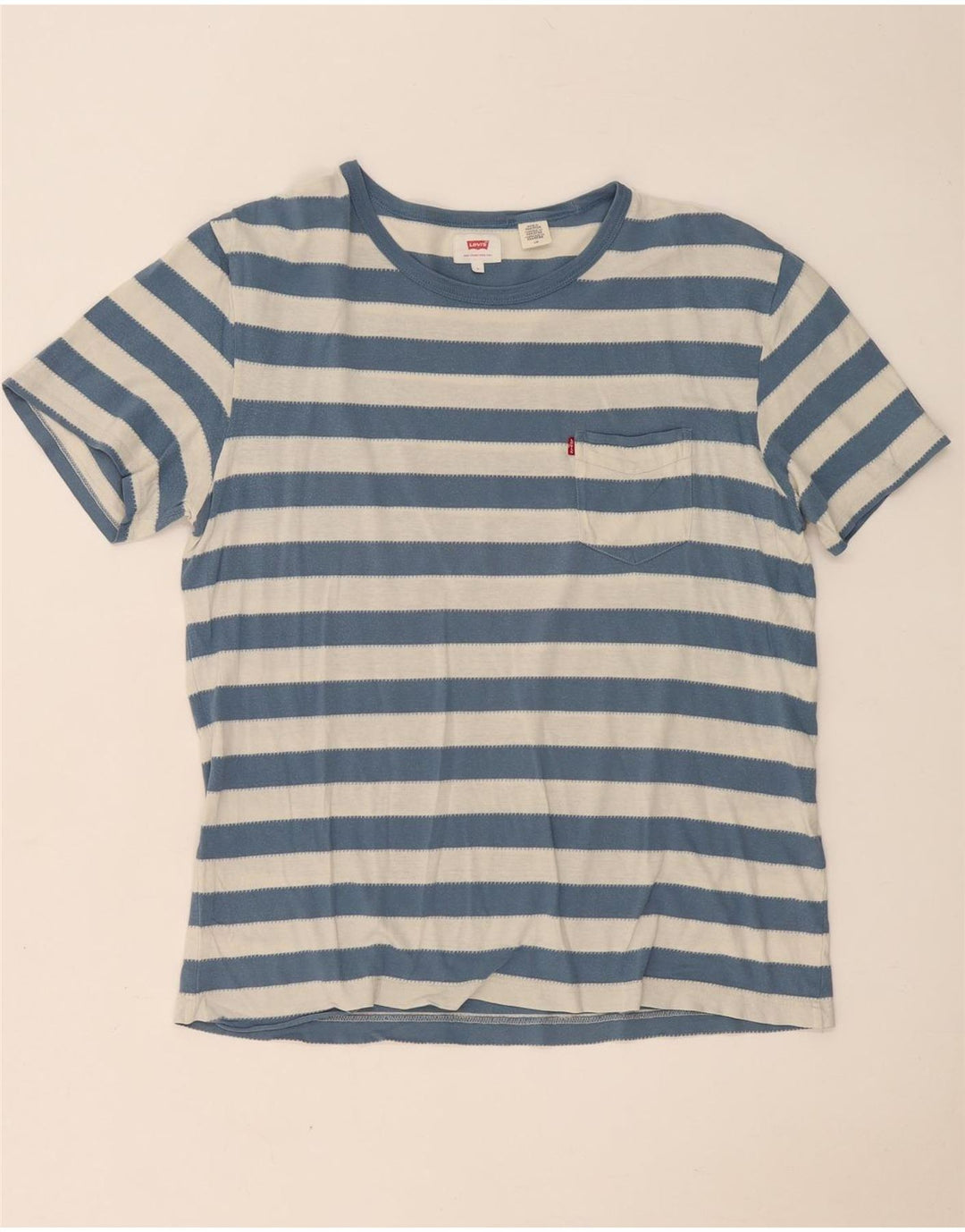 Levi's Herre T-Shirt Top Stor Blå Stribet