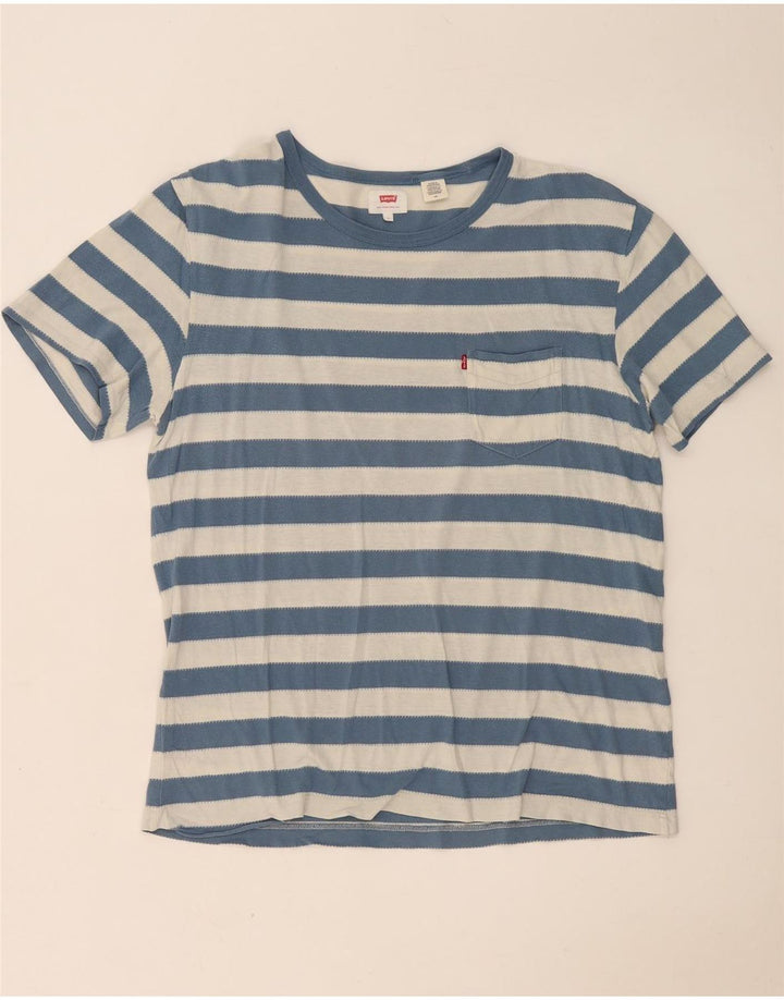 Levi's Herre T-Shirt Top Stor Blå Stribet
