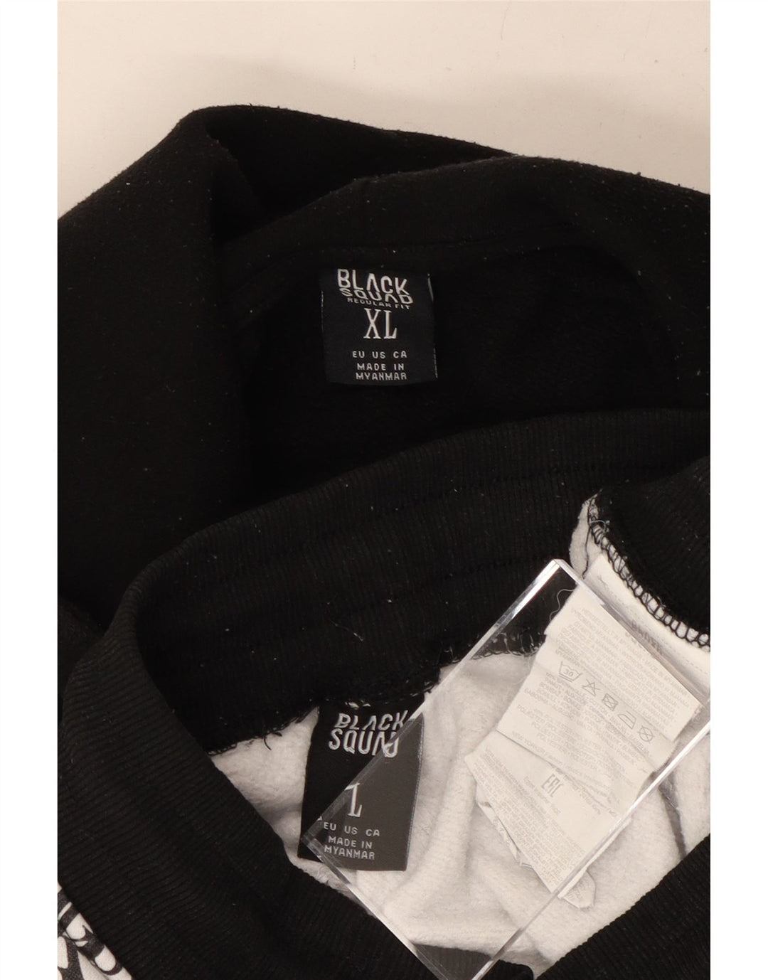 BLACK SQUAD Herre grafisk Regular Fit Fuld træningsdragt XL Hvid Colourblock