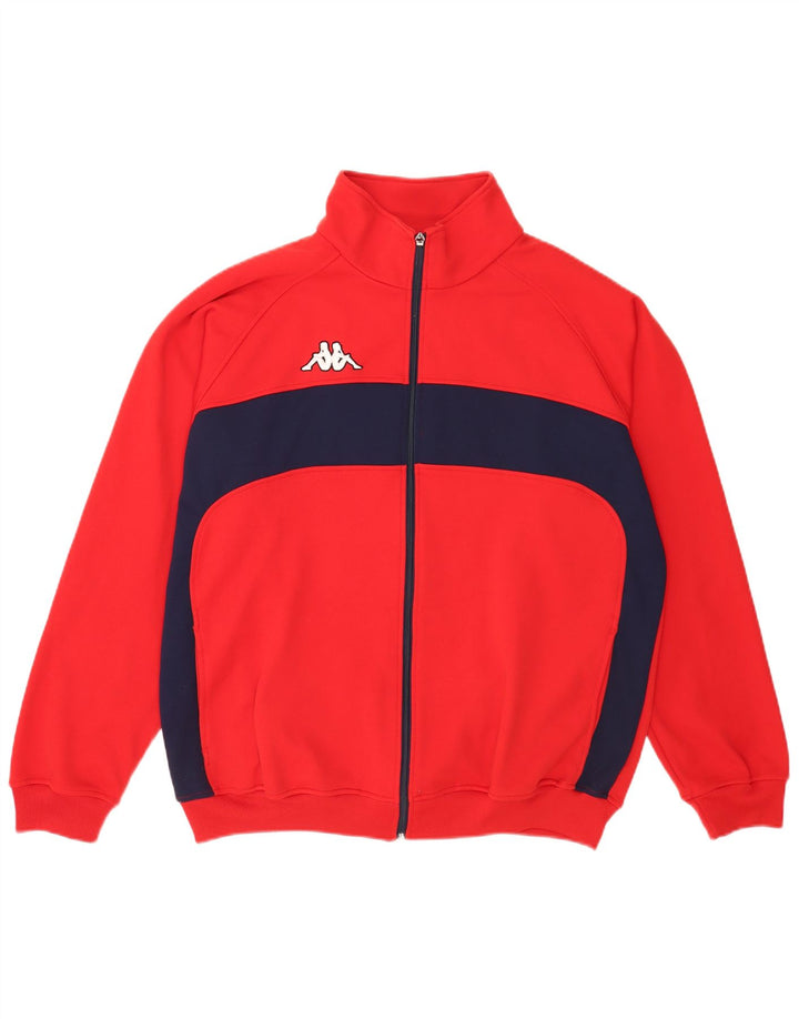 Kappa Træningsdragt til mænd Topjakke 2XL Rød Colourblock Polyester