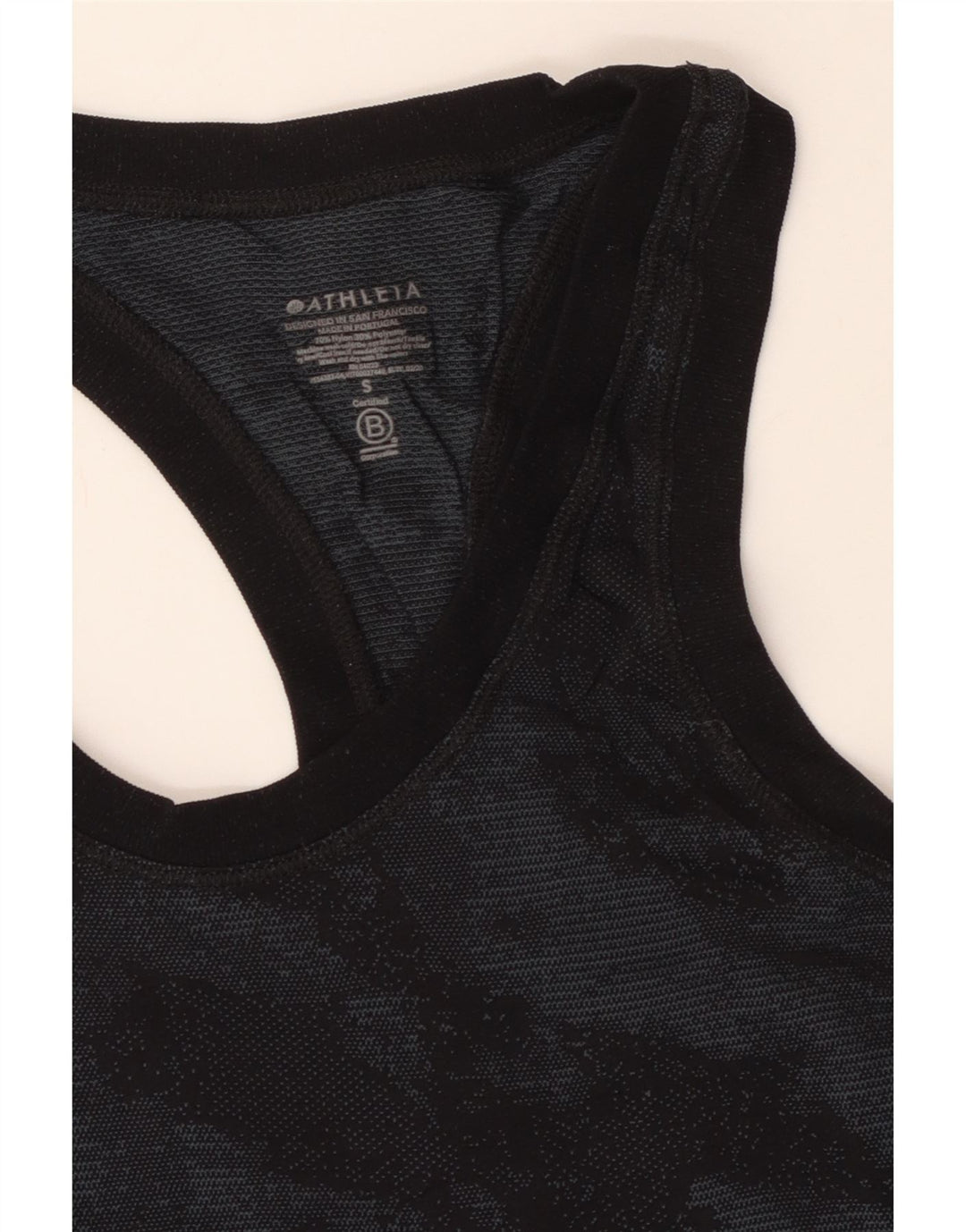 ATHLETA Damevest Top UK 8 Small Black Camouflage Nylon