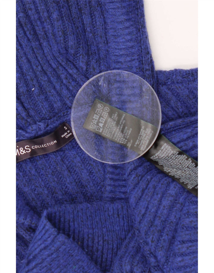 Marks & Spencer Dame Hættetrøje UK 10 Small Blue Polyester