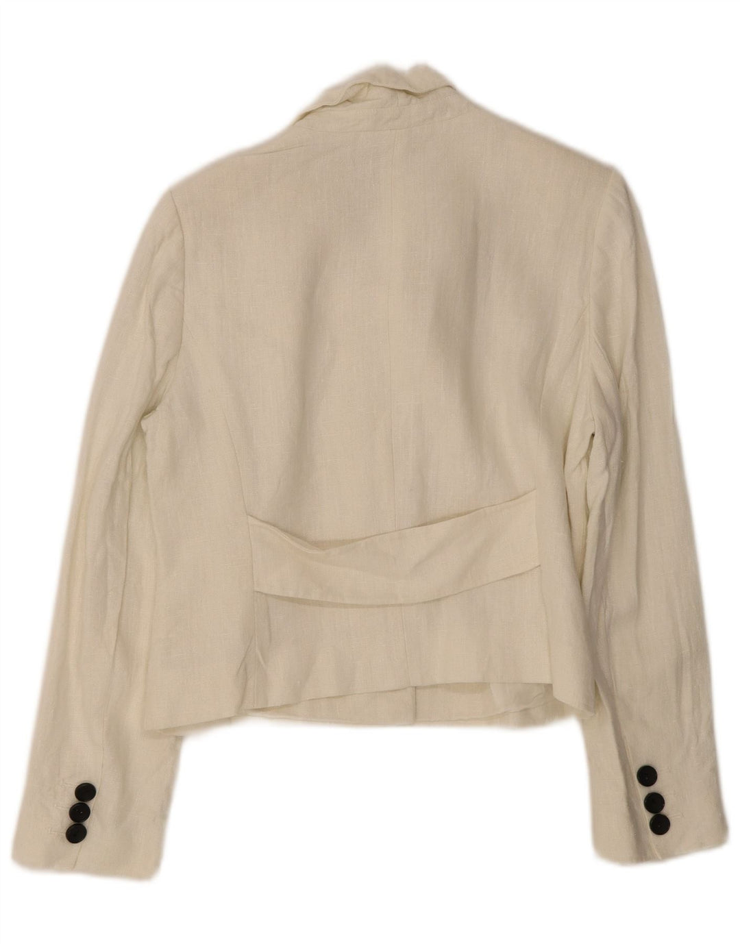 Hobbs Dame 3 Button Blazer Jacket UK 14 Large Off White Linen