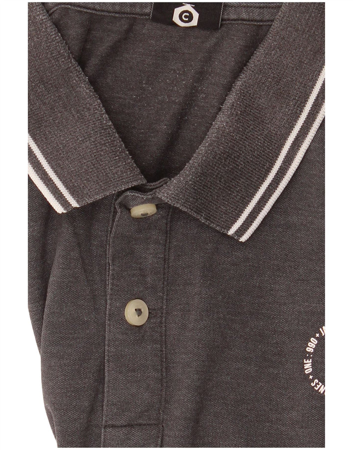 Jack & Jones herre poloshirt mellemgrå flækket bomuld