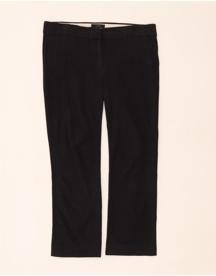 J. Crew Dame Campbell Bootcut Cropped Trousers US 4 Small W32 L25 Black