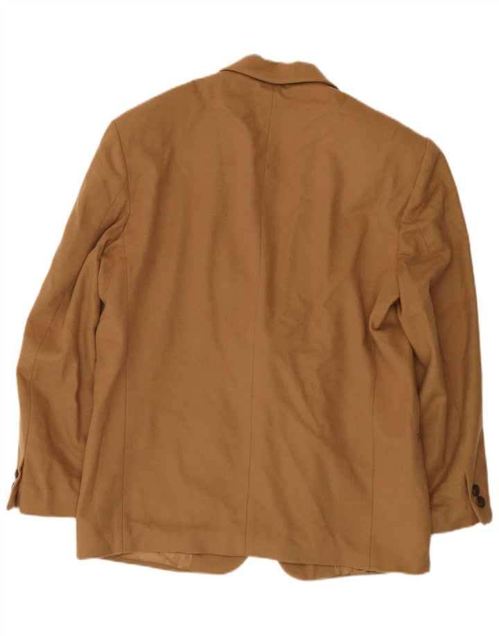 Navigare Herre 2 Button Blazer Jacket UK 40 Large Beige Uld