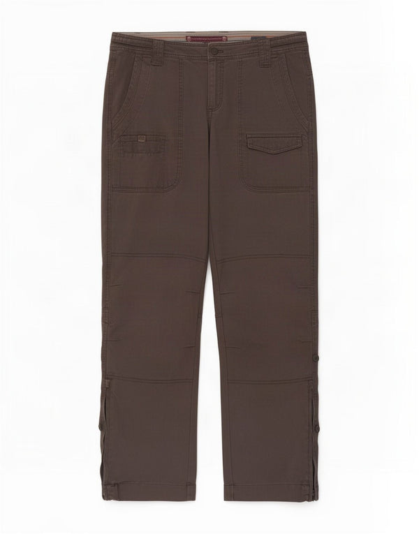 Fat Face Dame Straight Cargo Bukser UK 12 Medium W32 L31 Brun Bomuld
