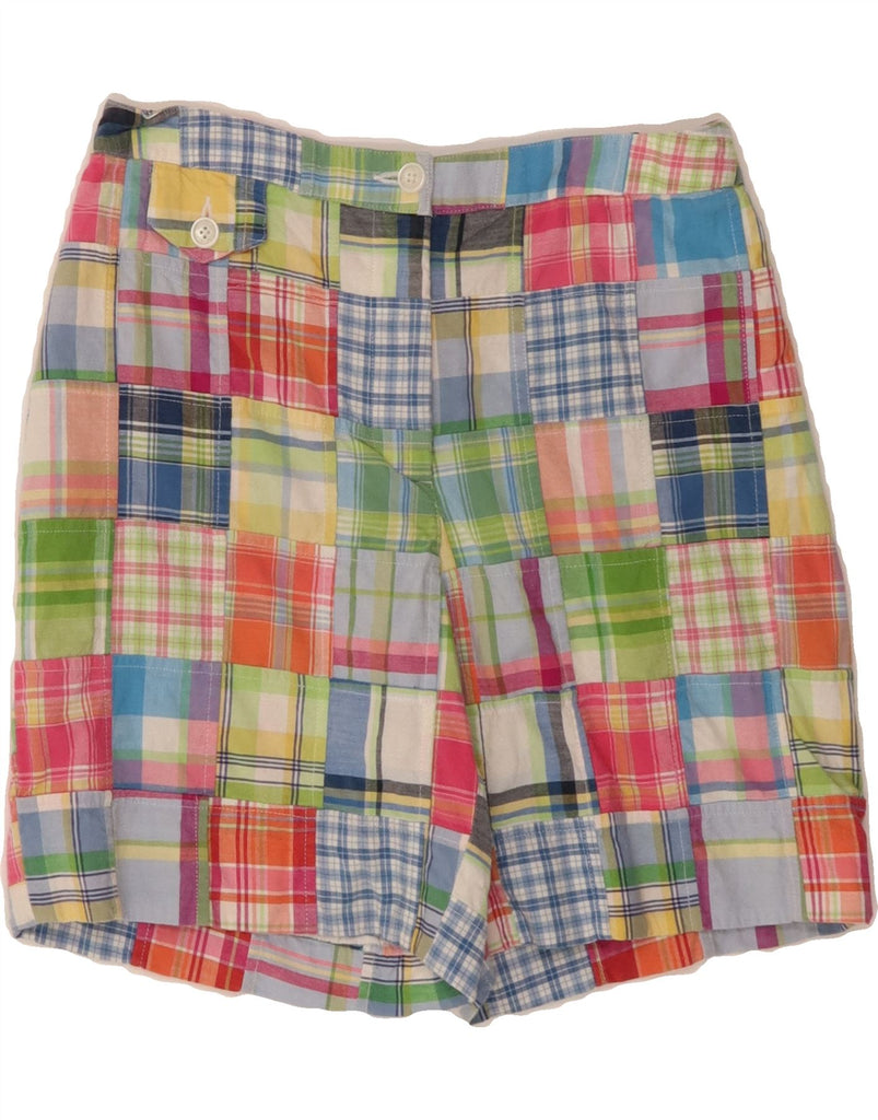 BROOKS BROTHERS Womens Casual Shorts US 2 XS W26 Multicoloured Patchwork Vintage Brooks Brothers and Second-Hand Brooks Brothers from Messina Hembry 