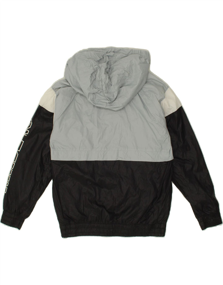 NFL Boys Graphic Hooded Rain Jacket 7-8 Years Blue Colourblock Nylon Vintage NFL and Second-Hand NFL from Messina Hembry 