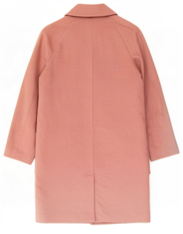 Marks & Spencer Dame Oversized Dobbeltradet Frakke UK 10 Small Pink