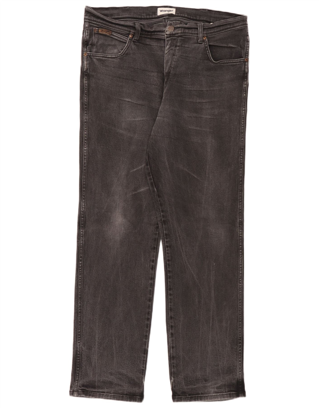 Wrangler Herre Texas Stretch Straight Jeans W38 L32 Grå Bomuld