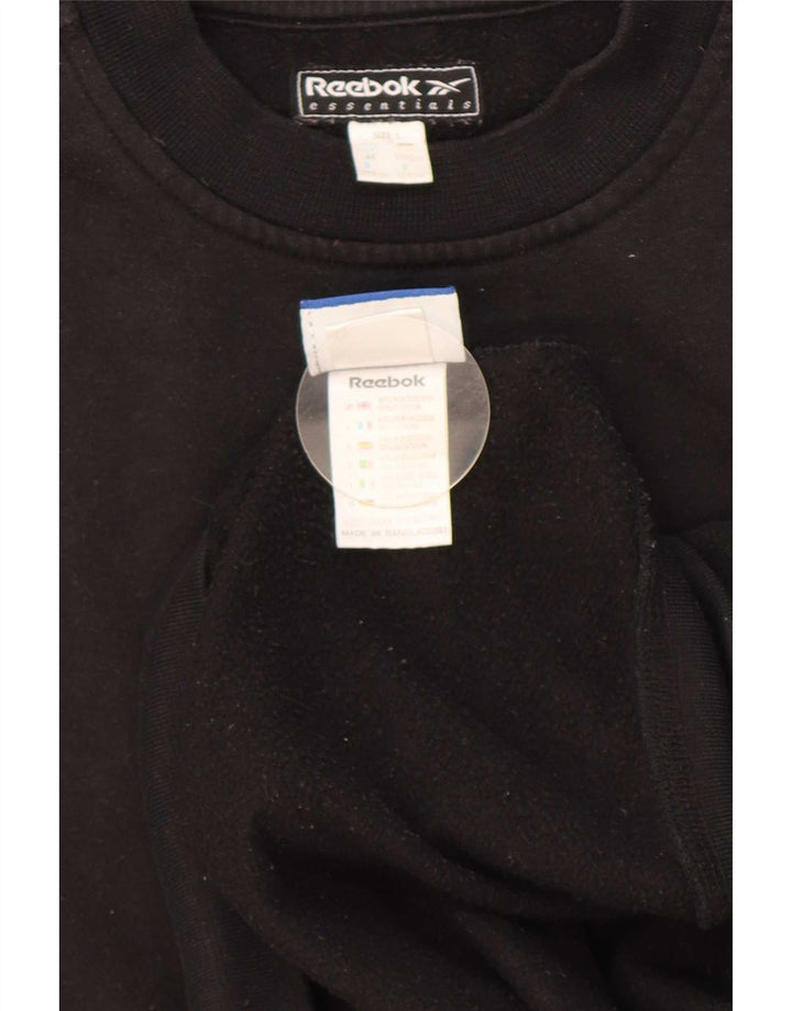 Reebok Herre Sweatshirt Jumper Large Sort Polyester