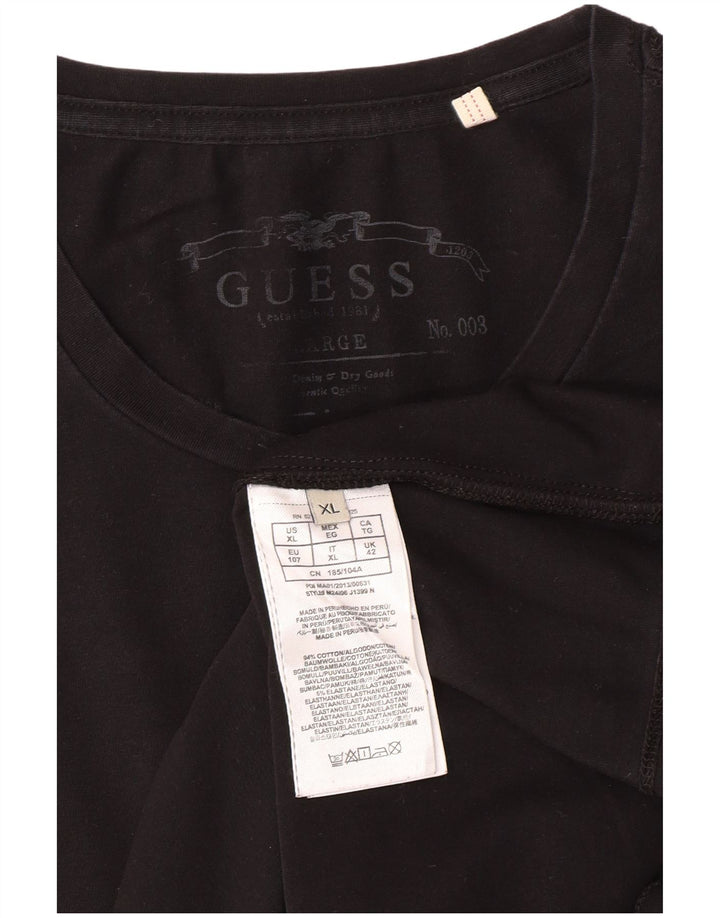 GUESS Herre Top Langærmet XL Sort Bomuld