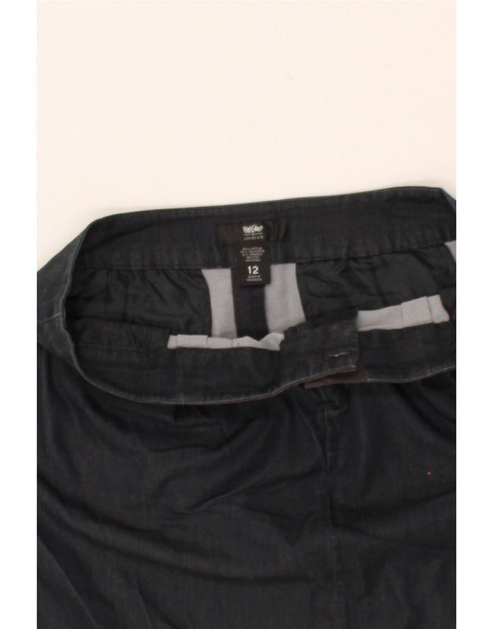 MOSSIMO Womens Mini Skirt UK 12 Medium W34  Navy Blue Cotton Vintage Mossimo and Second-Hand Mossimo from Messina Hembry 